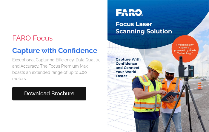 FARO Focus&nbsp; Capture with Confidence Exceptional Capturing Efficiency, Data Quality, and Accuracy. The Focus Premium Max boasts an extended range of up to 400 meters.&nbsp; &nbsp;